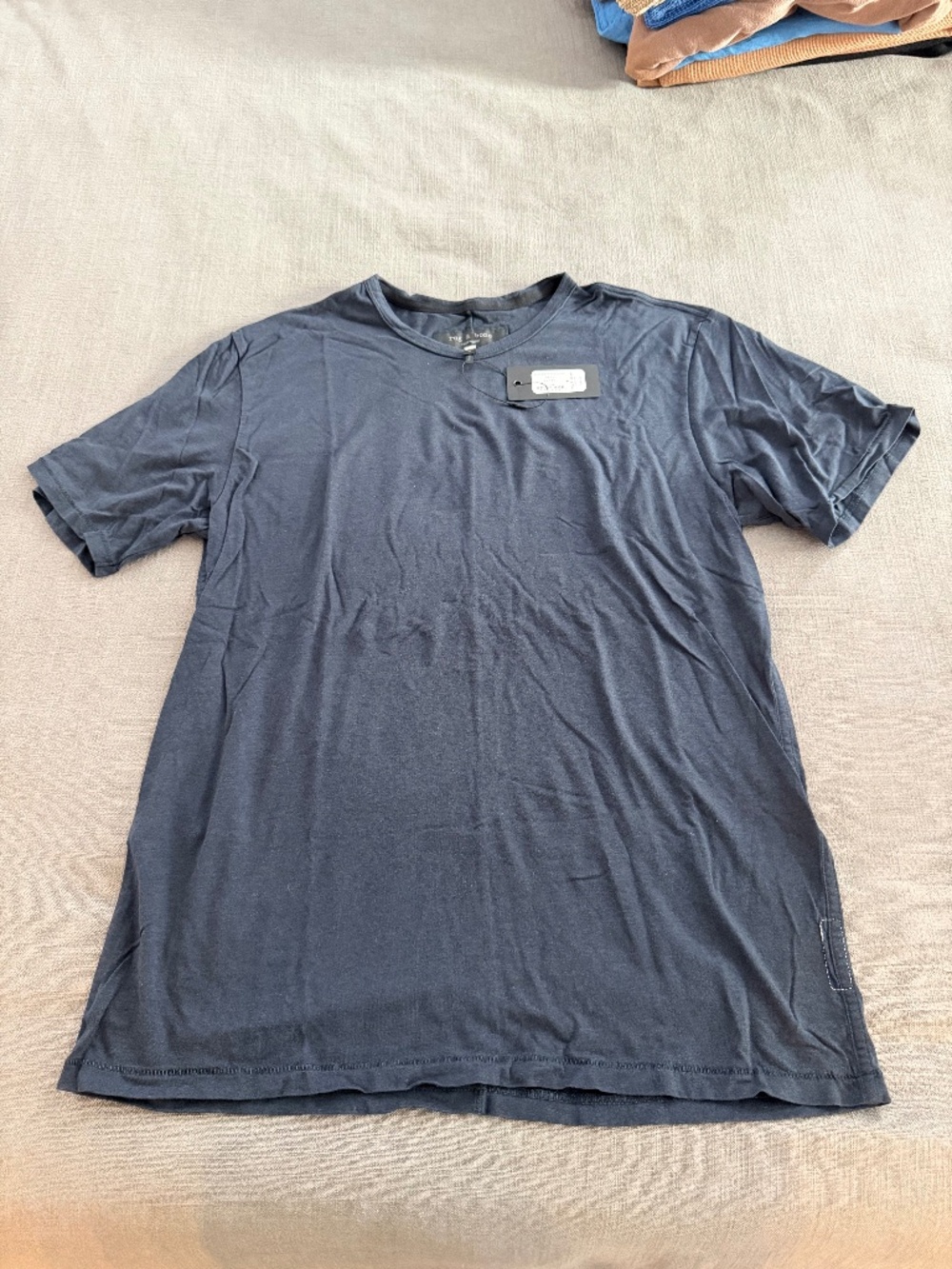 rag & bone SS Tee Men’s Medium Navy Cotton Lyocell NWT